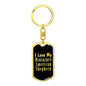 Love My Miniature American Shepherd v2 - Luxury Dog Tag Keychain