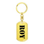 Roy - Luxury Dog Tag Keychain