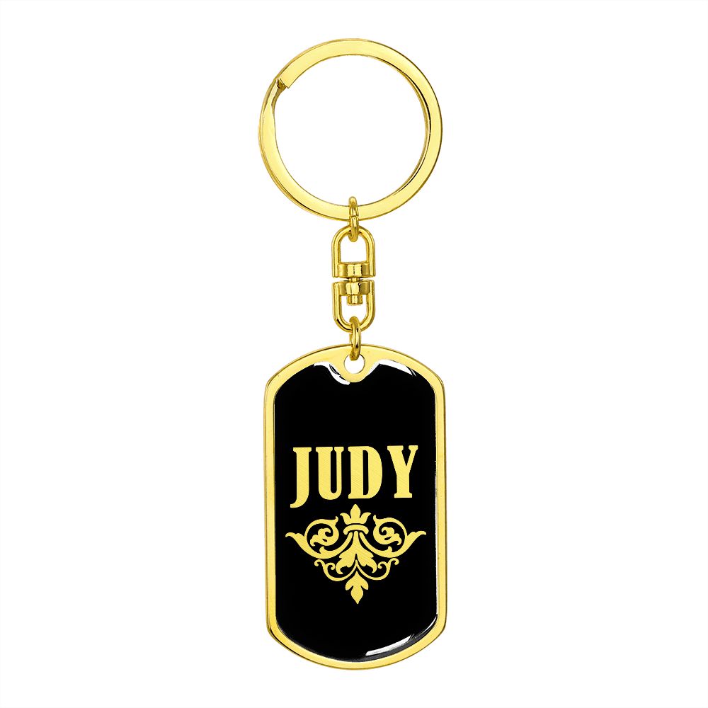 Judy v02a - Luxury Dog Tag Keychain