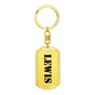 Lewis - Luxury Dog Tag Keychain