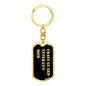 Coast Guard Veteran's Mom v2 - Luxury Dog Tag Keychain