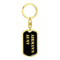 Airman's Aunt v2 - Luxury Dog Tag Keychain