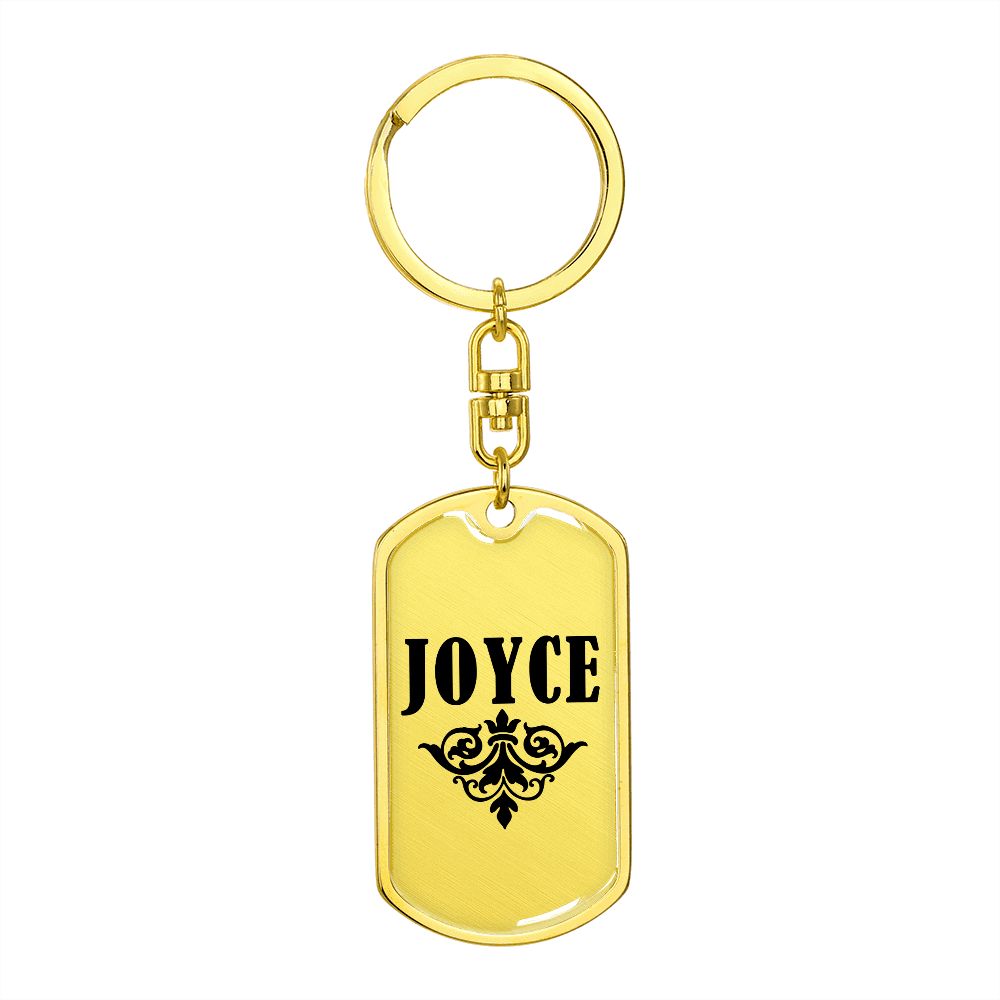 Joyce v01a - Luxury Dog Tag Keychain