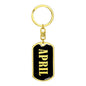 April v02 - Luxury Dog Tag Keychain