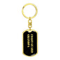 Coast Guard Grandpa v2 - Luxury Dog Tag Keychain