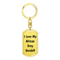 Love My African Grey Hornbill - Luxury Dog Tag Keychain