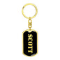 Scott v3 - Luxury Dog Tag Keychain