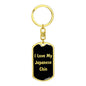Love My Japanese Chin v5 - Luxury Dog Tag Keychain