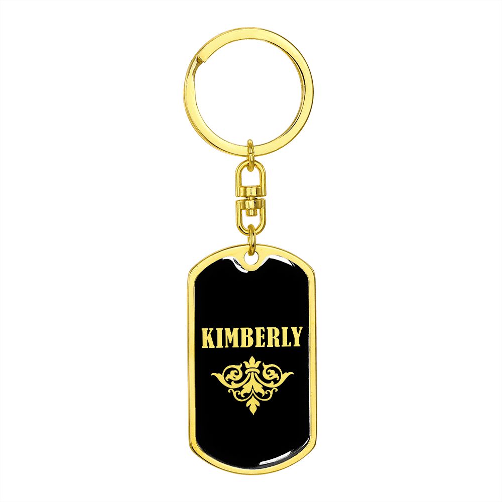 Kimberly v02a - Luxury Dog Tag Keychain