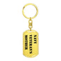 Navy Veteran's Mother - Luxury Dog Tag Keychain