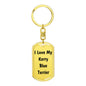 Love My Kerry Blue Terrier v4 - Luxury Dog Tag Keychain