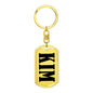 Kim v01 - Luxury Dog Tag Keychain