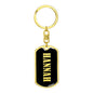 Hannah v02 - Luxury Dog Tag Keychain