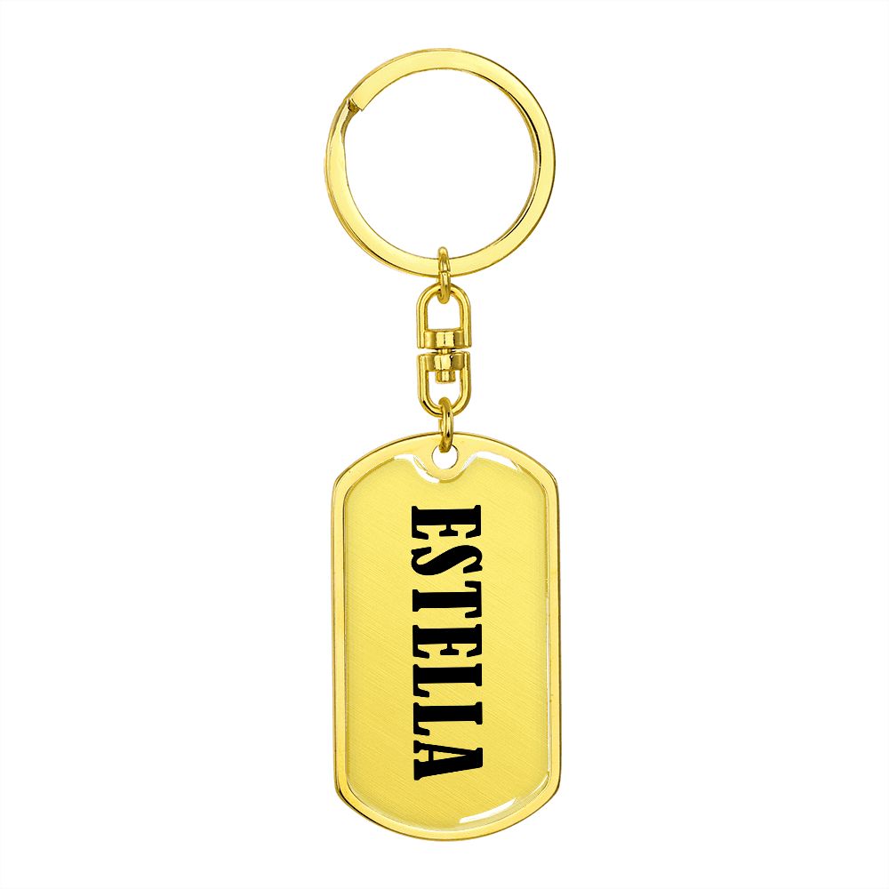 Estella v01 - Luxury Dog Tag Keychain