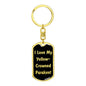 Love My Yellow-Crowned Parakeet v2 - Luxury Dog Tag Keychain