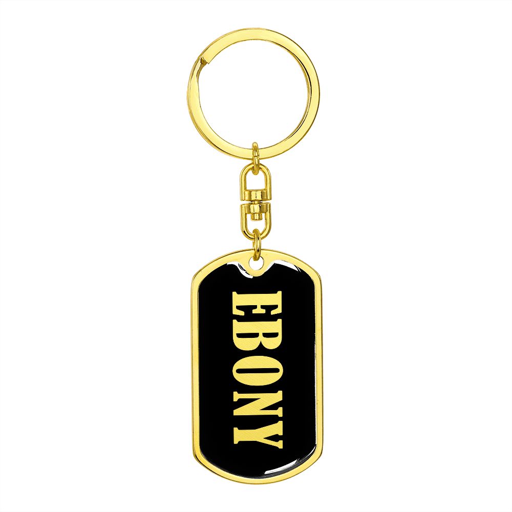 Ebony v02 - Luxury Dog Tag Keychain