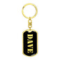 Dave v3 - Luxury Dog Tag Keychain