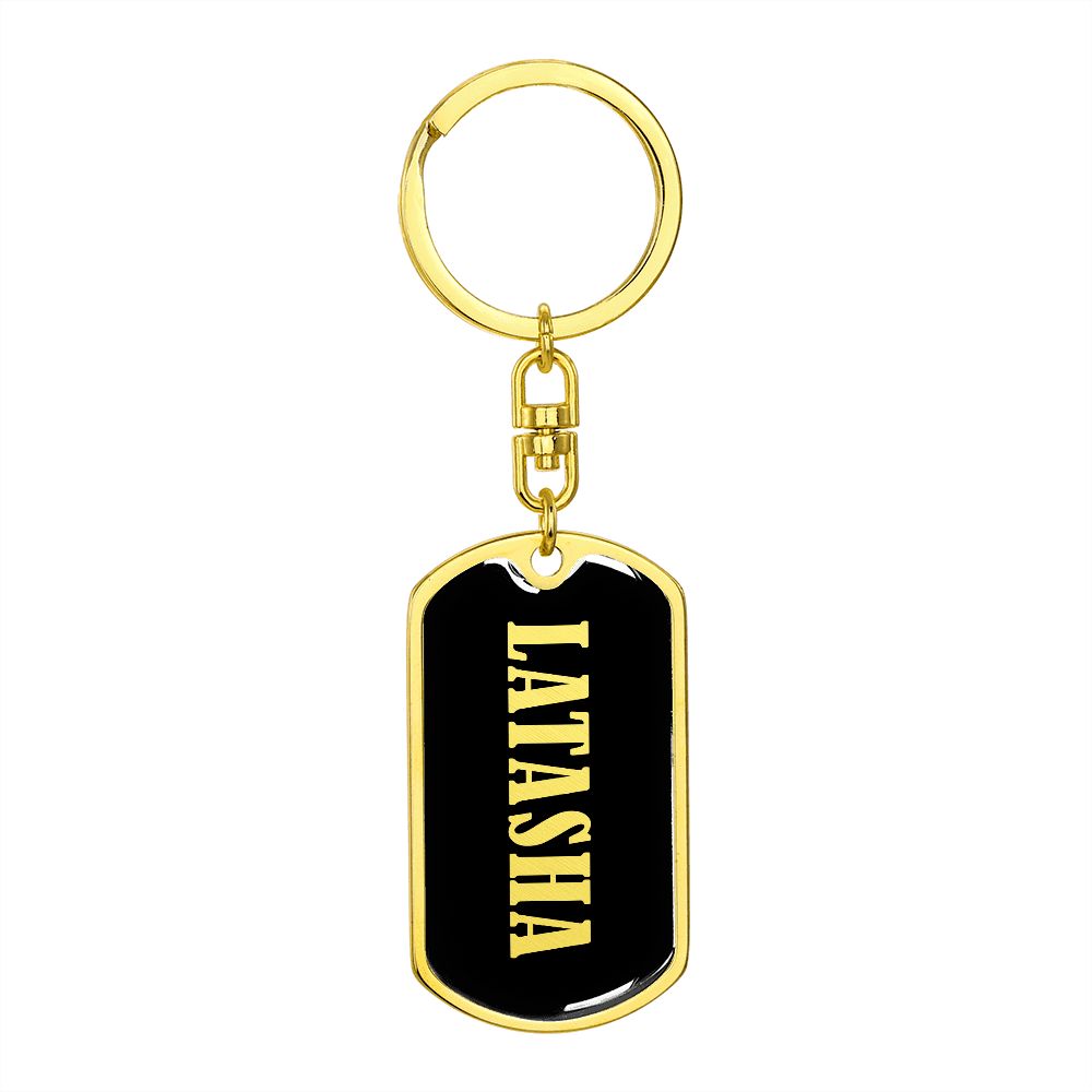 Latasha v02 - Luxury Dog Tag Keychain