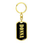 Donna v02 - Luxury Dog Tag Keychain