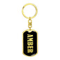 Amber v02 - Luxury Dog Tag Keychain