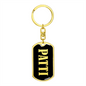 Patti v02 - Luxury Dog Tag Keychain