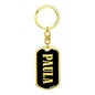 Paula v02 - Luxury Dog Tag Keychain