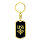 Lisa v02a - Luxury Dog Tag Keychain