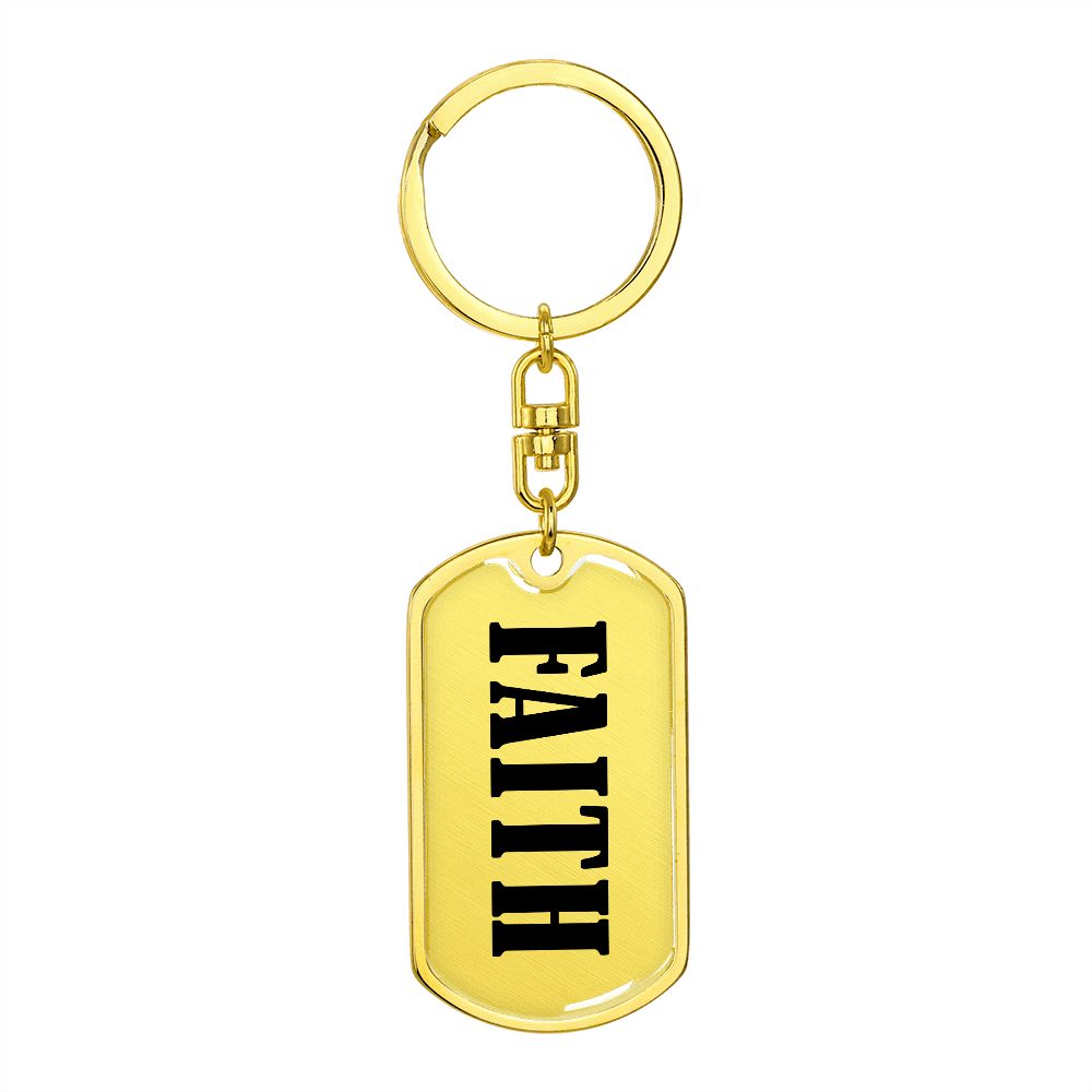 Faith v01 - Luxury Dog Tag Keychain