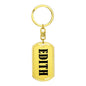 Edith v01 - Luxury Dog Tag Keychain