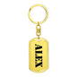 Alex - Luxury Dog Tag Keychain