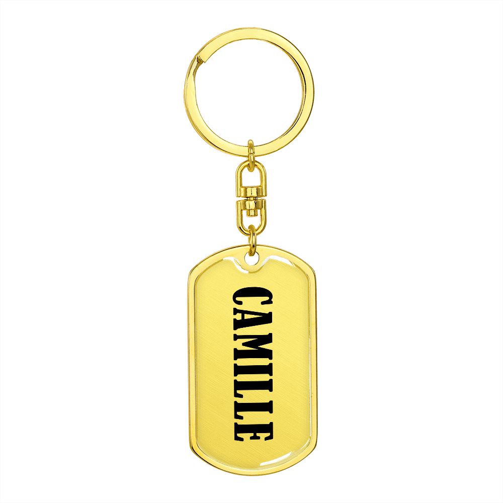 Camille v01 - Luxury Dog Tag Keychain