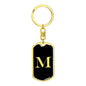 Initial M v2a - Luxury Dog Tag Keychain