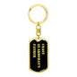 Coast Guardsman's Father v2 - Luxury Dog Tag Keychain
