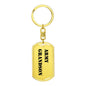Army Grandson - Luxury Dog Tag Keychain