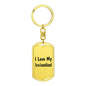 Love My Newfoundland - Luxury Dog Tag Keychain