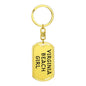 Virginia Beach Girl v4 - Luxury Dog Tag Keychain