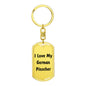 Love My German Pinscher v4 - Luxury Dog Tag Keychain