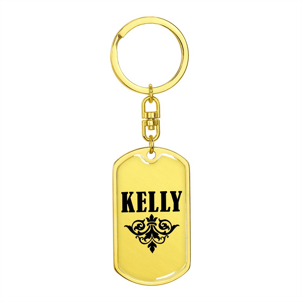 Kelly v01a - Luxury Dog Tag Keychain