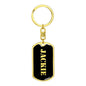 Jackie v3 - Luxury Dog Tag Keychain