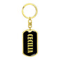 Cecilia v02 - Luxury Dog Tag Keychain