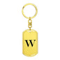 Initial W v1a - Luxury Dog Tag Keychain