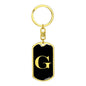 Initial G v2a - Luxury Dog Tag Keychain