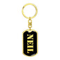 Neil v3 - Luxury Dog Tag Keychain
