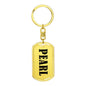 Pearl v01 - Luxury Dog Tag Keychain