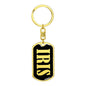 Iris v02 - Luxury Dog Tag Keychain