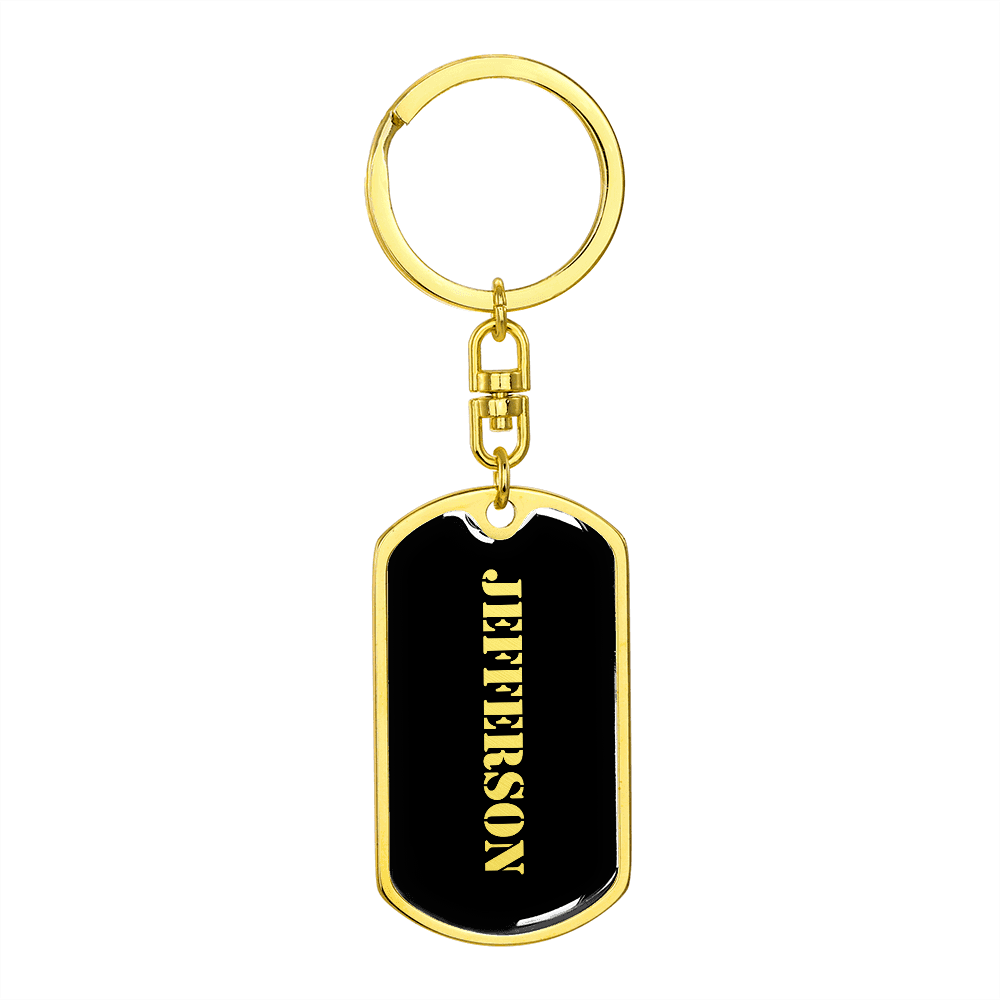 Jefferson v2 - Luxury Dog Tag Keychain