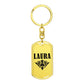 Laura v01a - Luxury Dog Tag Keychain