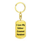 Love My Yellow-Crowned Parakeet - Luxury Dog Tag Keychain