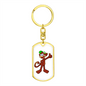 Monkey - Luxury Dog Tag Keychain