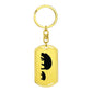 Mama Hippo With 1 Calf - Luxury Dog Tag Keychain